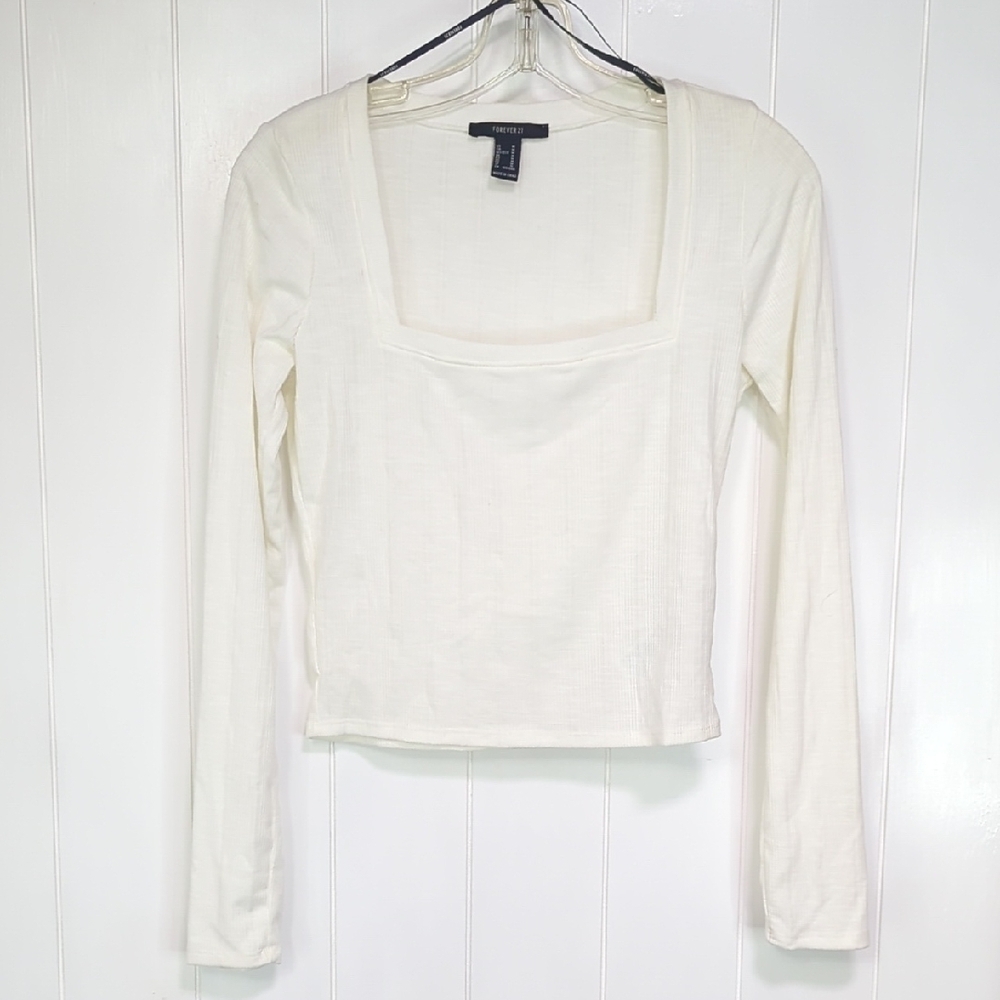 ♥️5/$25 Forever 21 Cream Long Sleeve Blouse